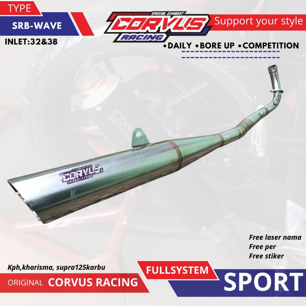Jual knalpot standart racing model wave , kph, supra x125 old karbu ...