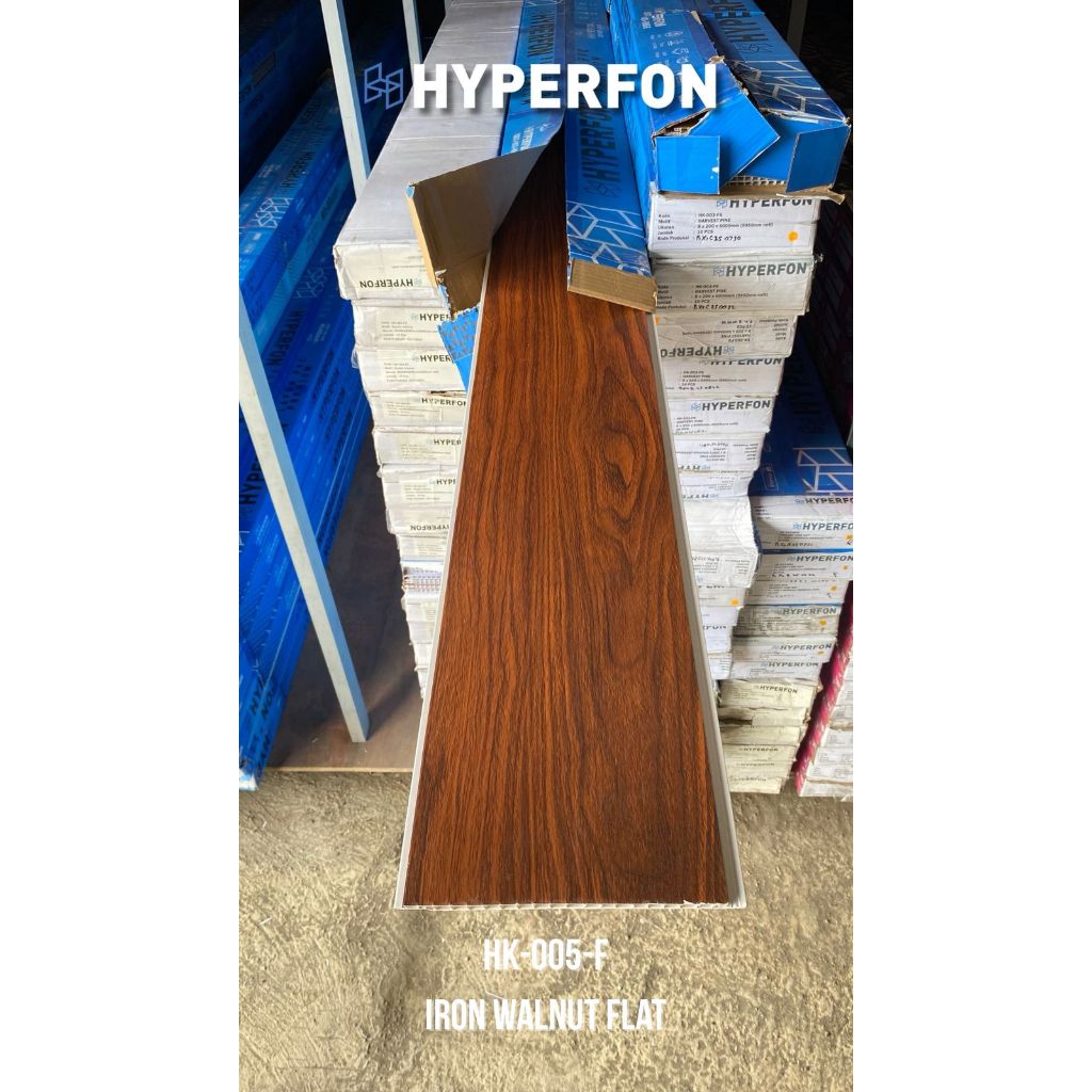 Jual Hyperfon Plafon PVC TACO Serat Kayu Doff Tebal 8mm Panjang 4 Meter ...