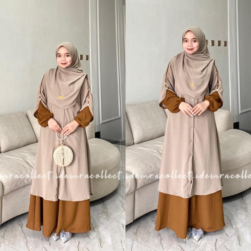 Jual ONESET AZMIYA SETELAN TUNIK ROK SYAR’I MELAYU GAMIS MELAYU SET ...
