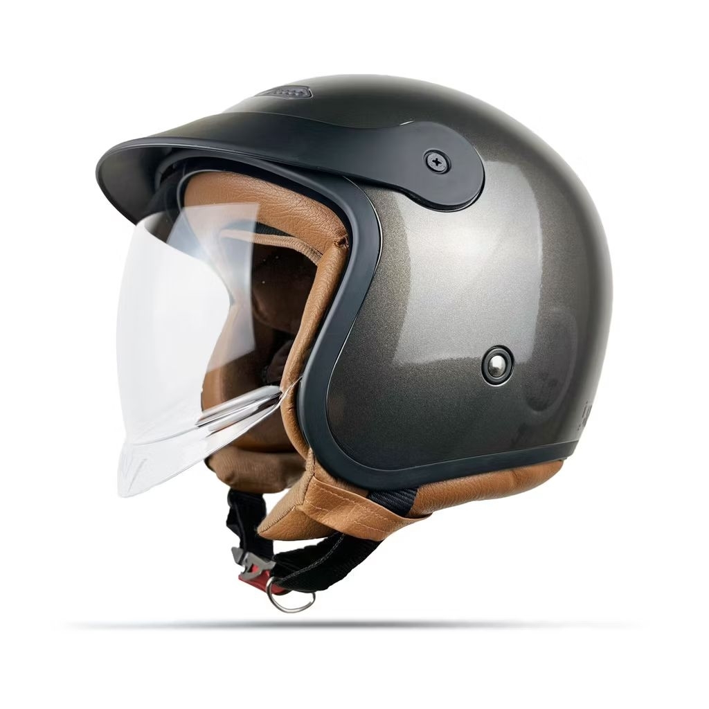 Jual Helm ALV NEMO Original || Half Face Retro SNI ABS pet Kaca Visor ...