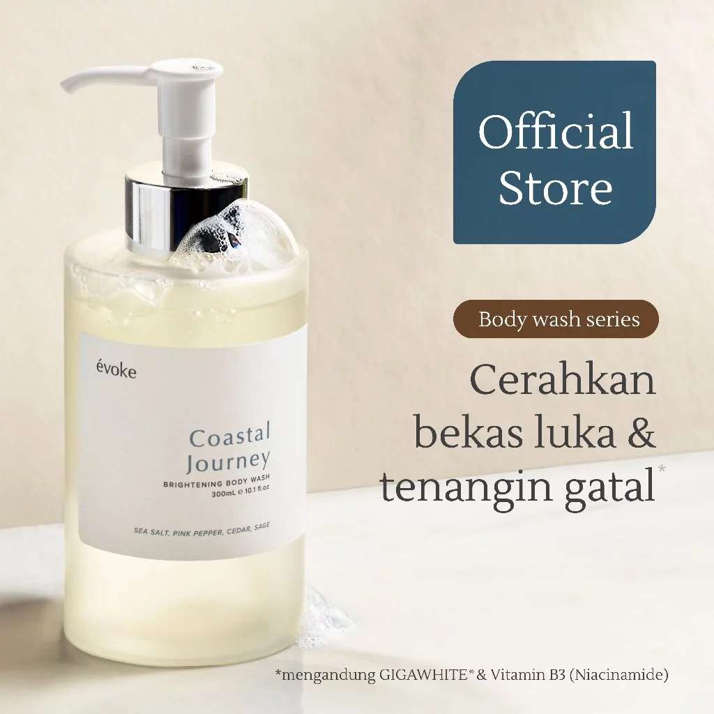 Pratinjau EVOKE Body Wash - Coastal Journey | Sabun Mandi/Sabun Koreng/Luka Kering/Gatal/Kulit Sensitif (300ml)