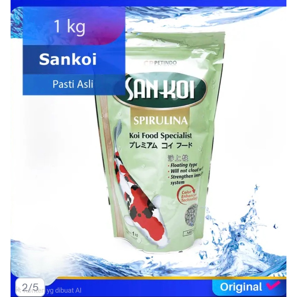 Jual San Koi / Sankoi 1Kg / Pelet / Pakan / Makanan Ikan Koi - 2MM ...