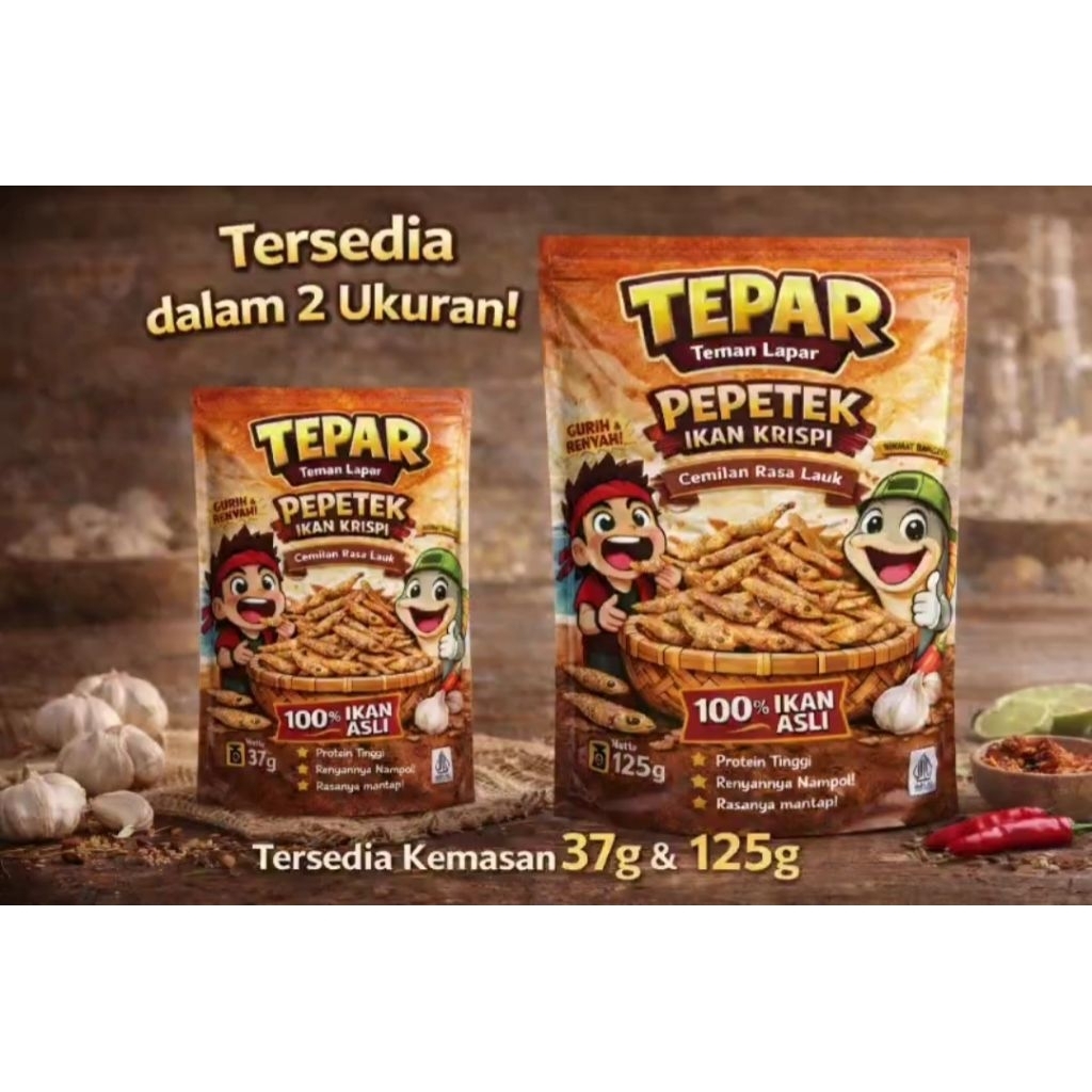 Jual TEPAR (TEMAN LAPAR) PEPETEK IKAN KRISPI | Shopee Indonesia
