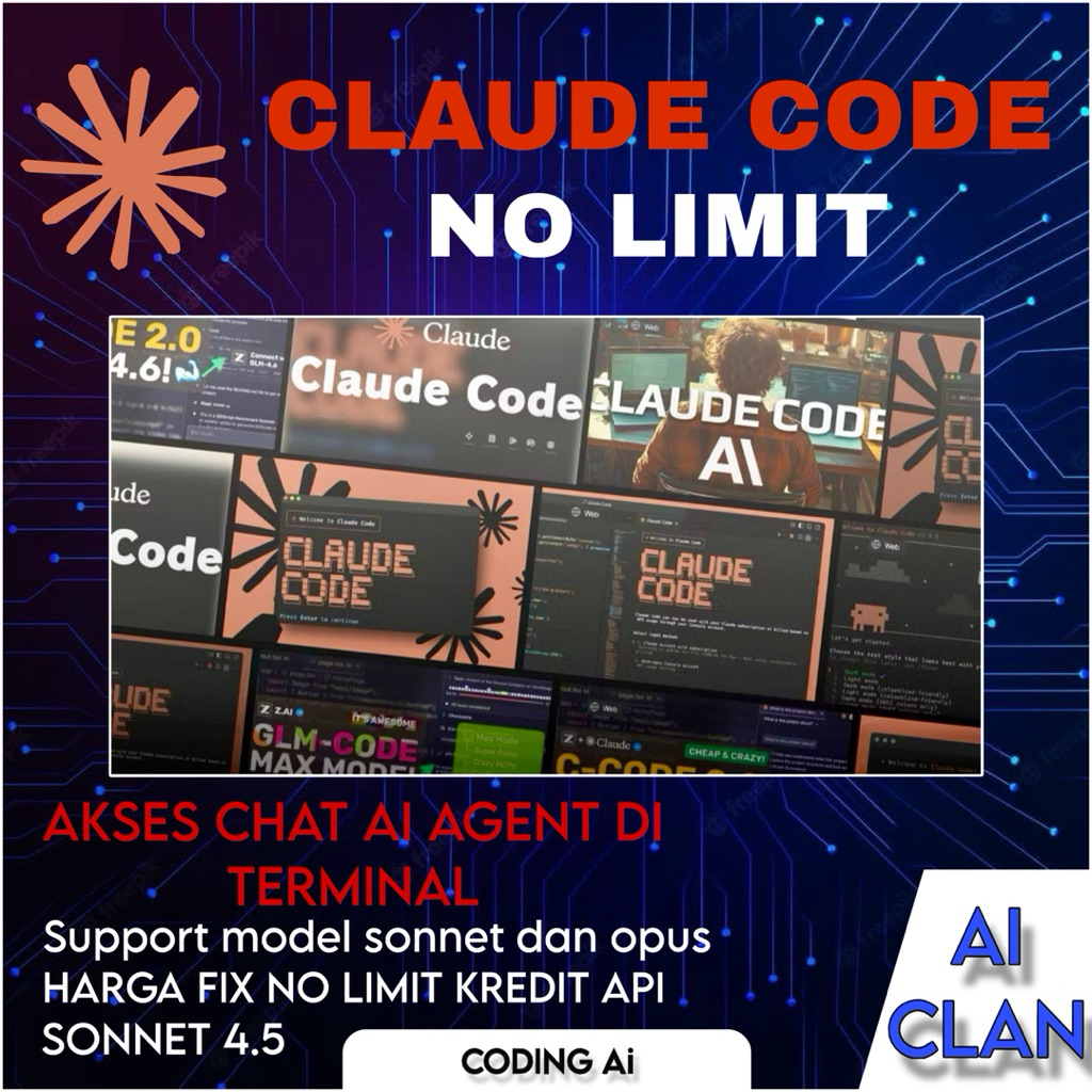 Jual CLAUDE CODE Coding Ai GLM SONNET 4.5 Hemat Maximum | Shopee Indonesia