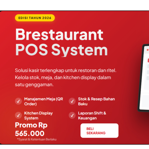Restoran QR Code - BRESTAURANT POS PRO V2.0 bisa QR Code per meja — pelanggan scan & pesan langsung dari HP
