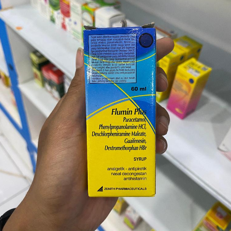 Jual FLUMIN Sirup Melembapkan Saluran Pernapasan Herbal 60ml Botol ...