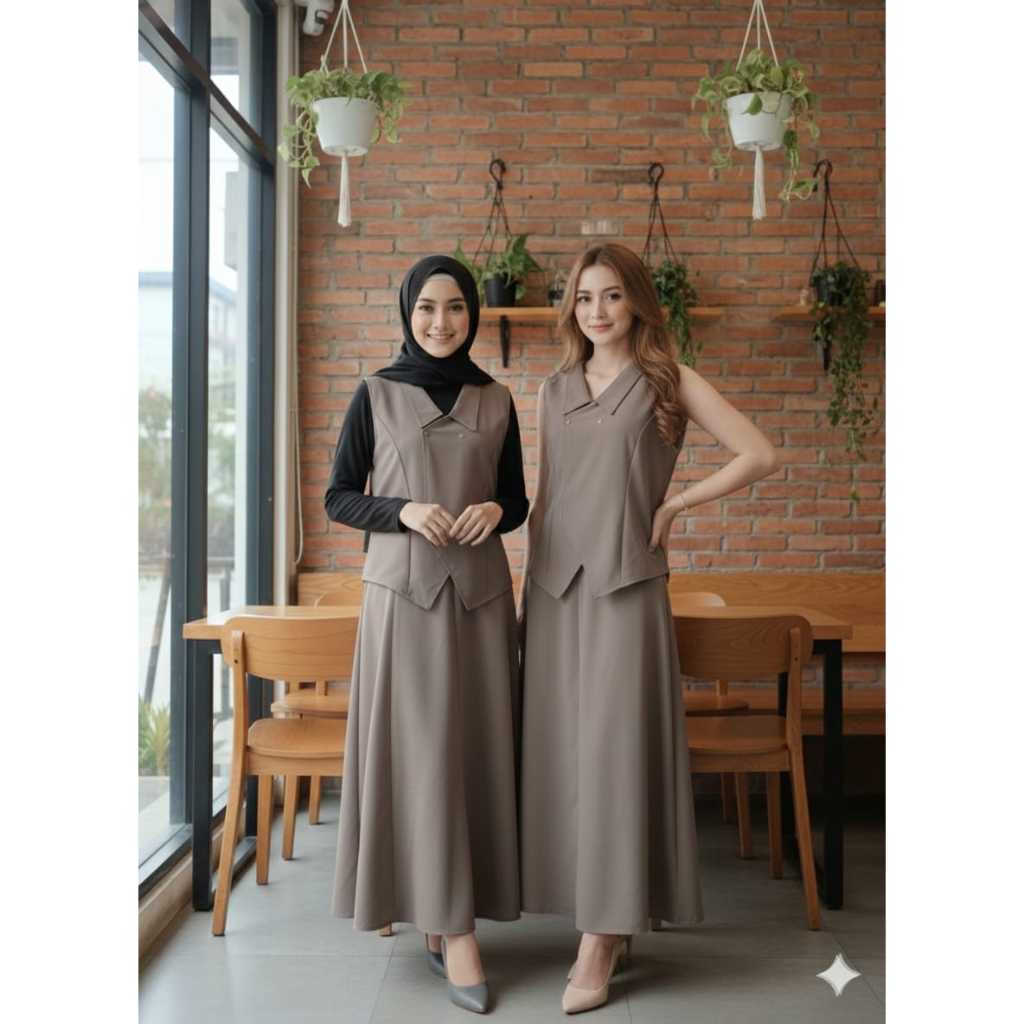 Jual HAWA-NARA SETELAN VEST DAN ROK / SETELAN ROK VEST KNITE | Shopee ...