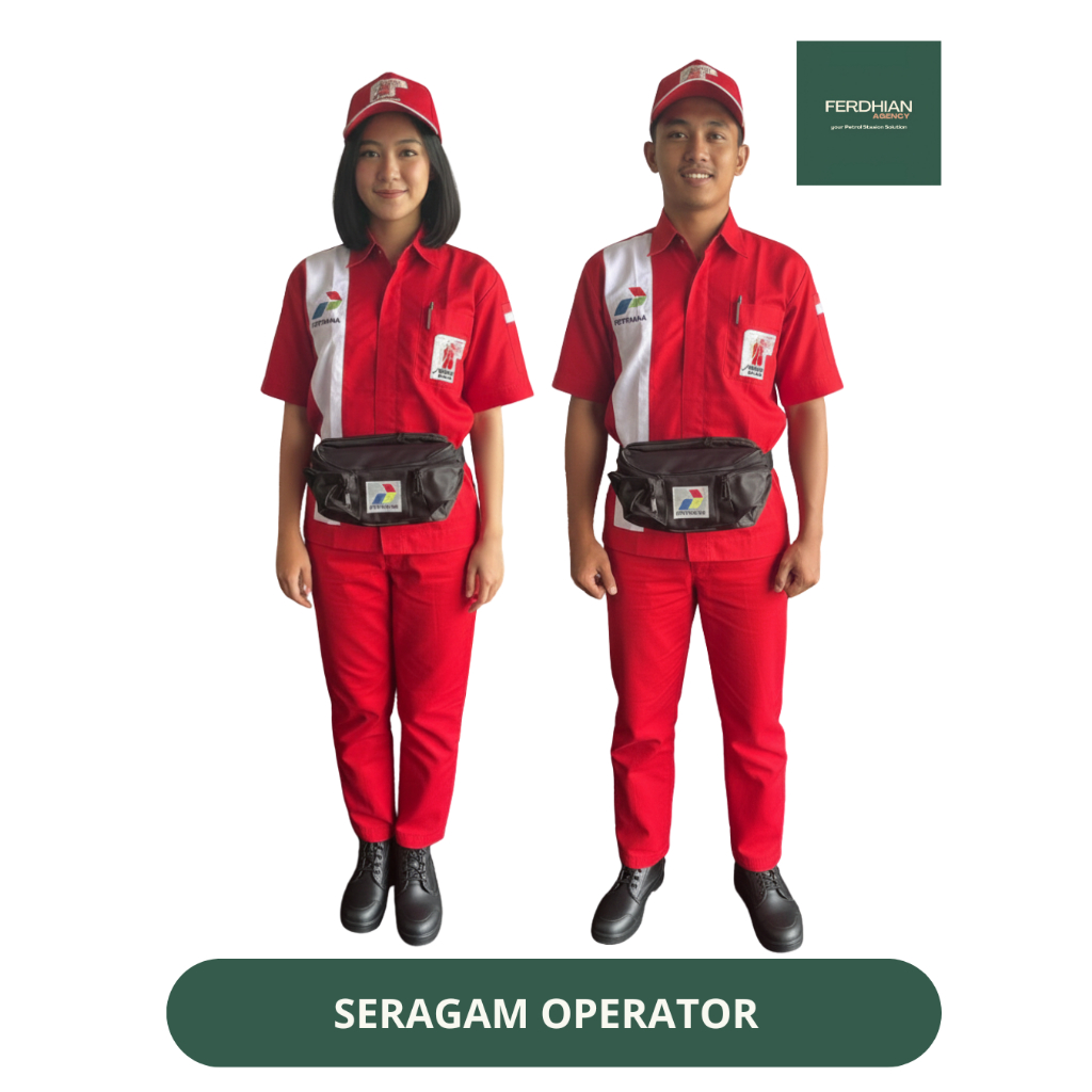Jual BAJU SERAGAM OPERATOR PASTI PAS MERAH CEWEK & COWOK SPBU PERTAMINA ...