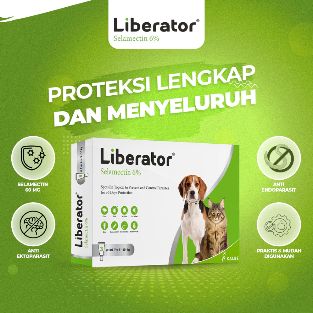 Jual Liberator dari Kalbe Selamectine 6% - Obat Kutu Tetes Anjing dan ...