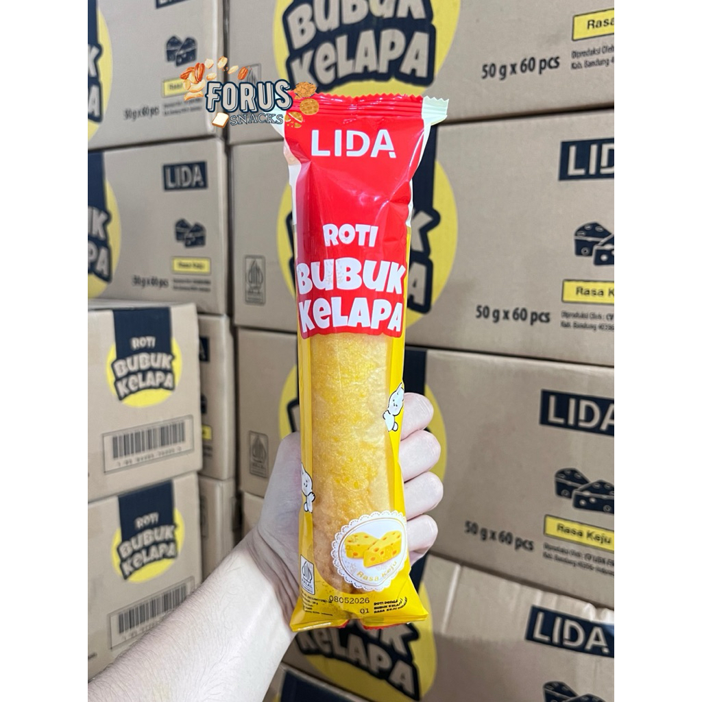Jual Roti Gulung LIDA Ukuran JUMBO Roti VIRAL Taburan Bubuk Kelapa ...