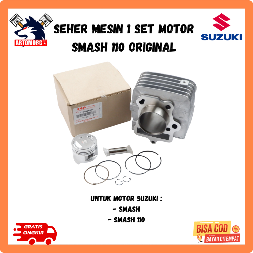 Jual Blok Seher Mesin 1 Set Motor Smash 110 Original | Shopee Indonesia