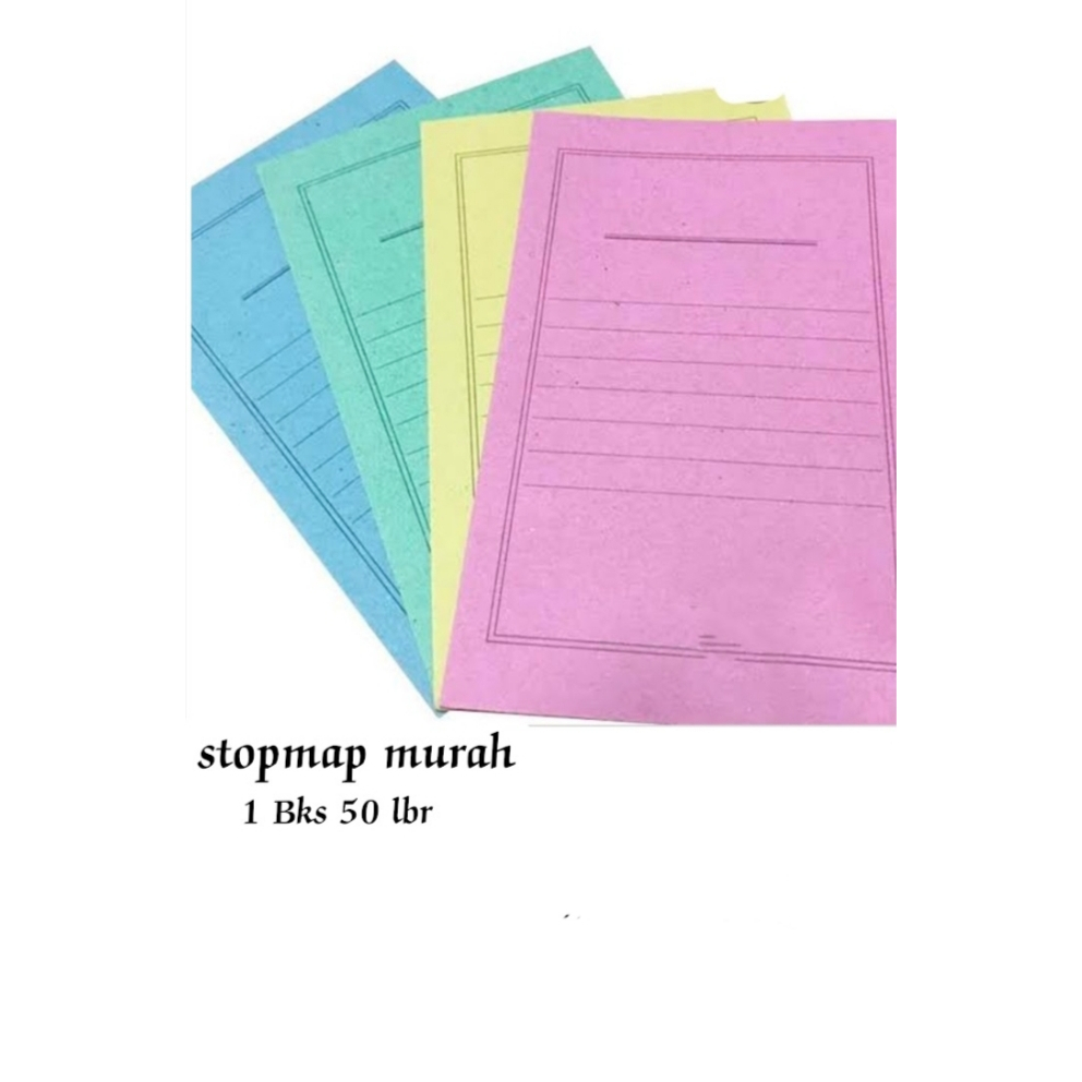 Jual stop map murah tersedia 4 pilihan warna / campur harga 1 bungkus ...