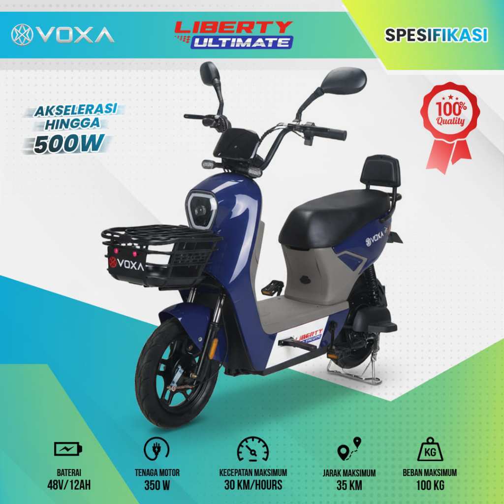 VOXA Sepeda Listrik Liberty Ultimate Terbaru 500 watt sepeda motor 48V/12AH Murah Dewasa dan Anak Rekomendasi Garansi Resmi COD