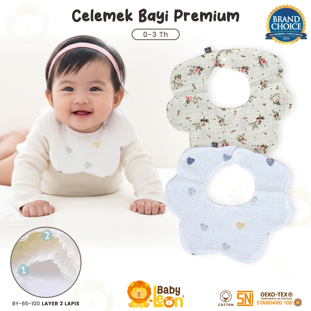 Jual BABYLEON Slaber Bayi Slabber Kain Bayi 2 Lapis Baby Bib Slaber ...
