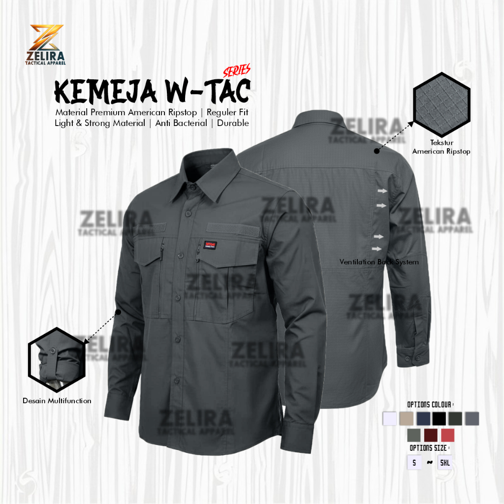 Jual HOT ITEM - Kemeja Tactical Lengan Panjang Premium American Ripstop ...