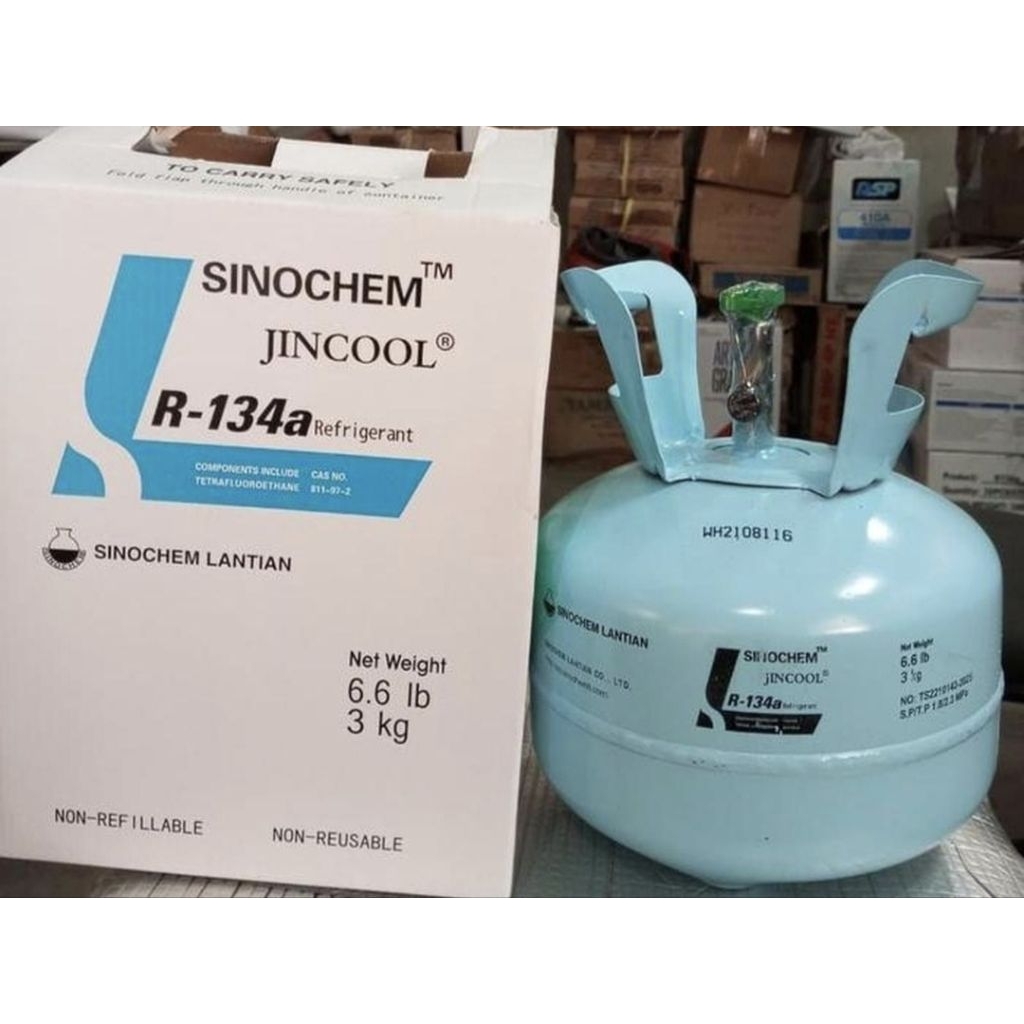 Jual Freon refrigeran (freon) merek Sinochem Jincool R-134a 3kg ...