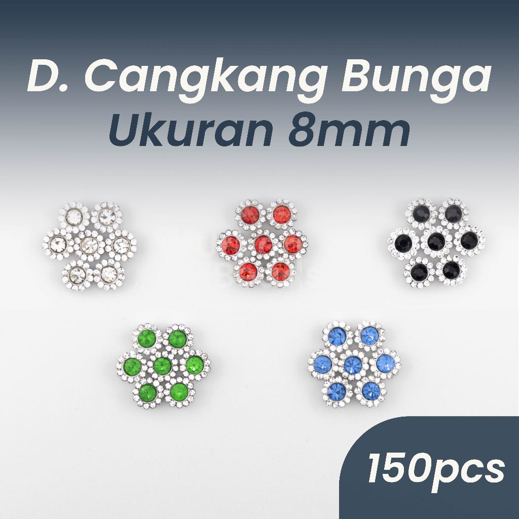 Jual [150 pcs] Diamond Cangkang Bunga 8mm | D. Cangkang Bunga | Diamond ...