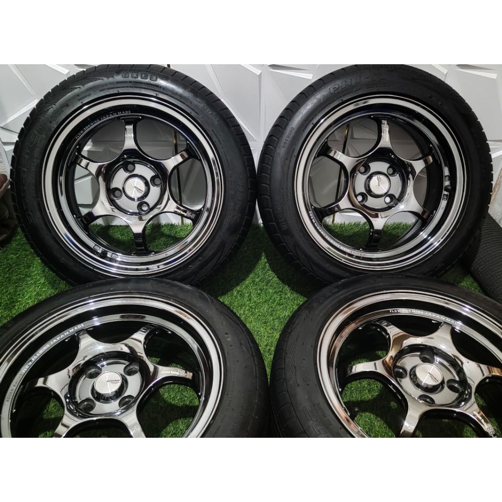 Jual Velg R15 Advan Rgd2 black chrome like new mulus | Shopee Indonesia