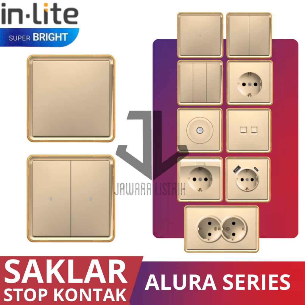Jual IN-LITE SAKLAR ENGKEL SERI TRIPLE INDIKATOR LAMPU SAKLAR ALURA ...