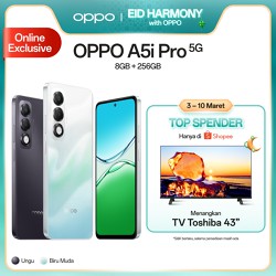 [NEW] OPPO A5i Pro 5G 8GB/256GB Online Exclusive [IP65 Water-Resistant, 6000mAh Large Battery, 45W SUPERVOOC Flash Charge, Military-Grade Shock Resistance]]