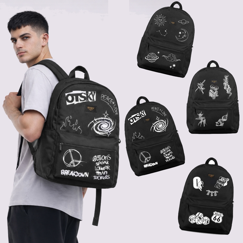 Jual OTSKY Tas Ransel Sekolah Pria Backpack Anak SMP SMA Kuliah Tas ...