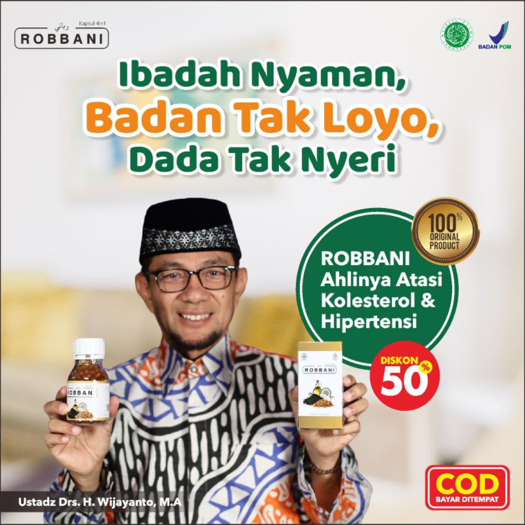 Jual Robbani - isi 200 kapsul Bpom Original - Beli 1 Botol Robbani ...