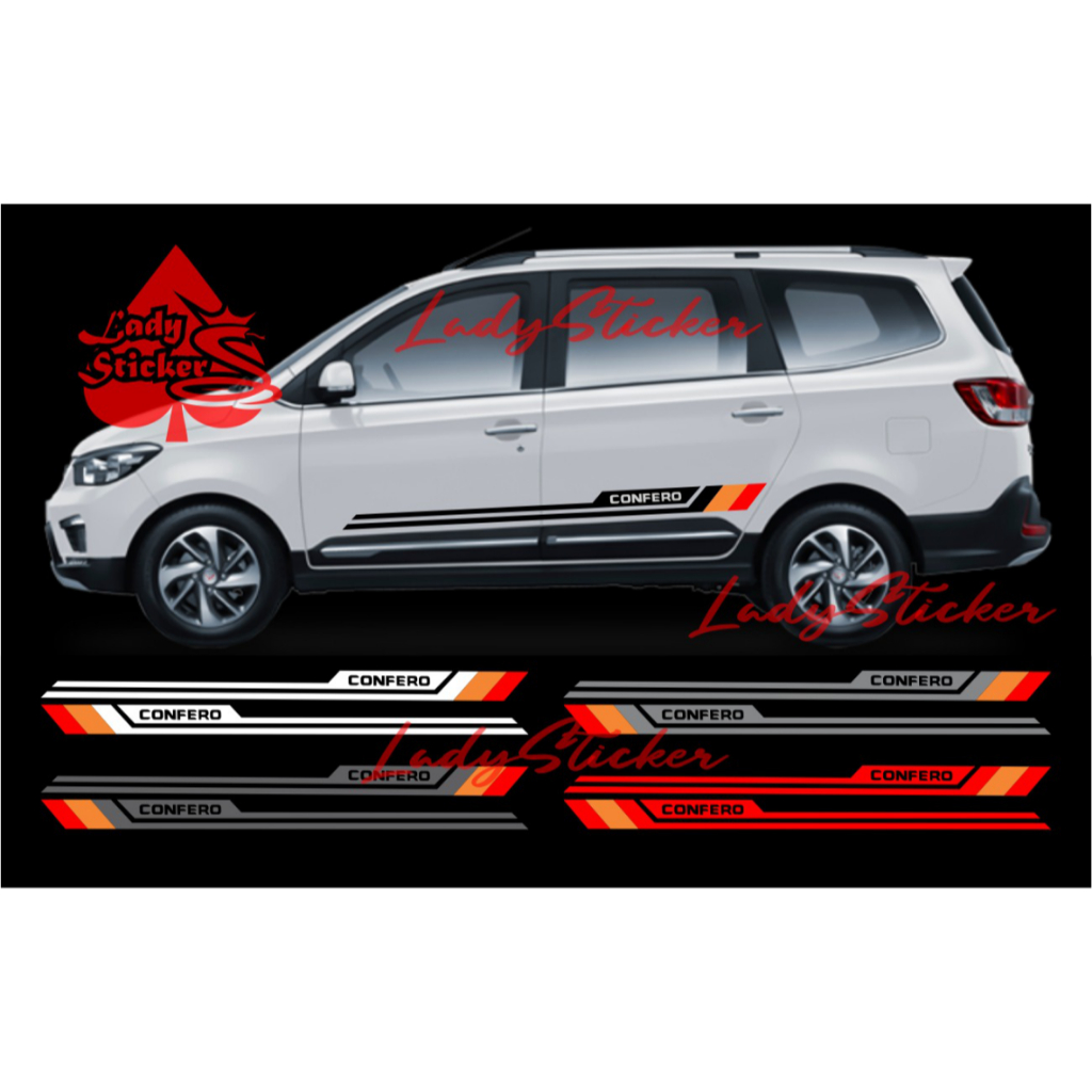 Jual NEW Sticker cutting sticker mobil wuling confero stiker list bawah ...