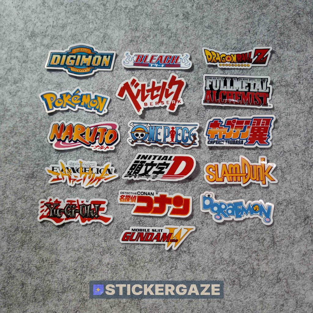 Jual Sticker Anime One Piece Full Metal Alchemist Dragonball Z Initial ...