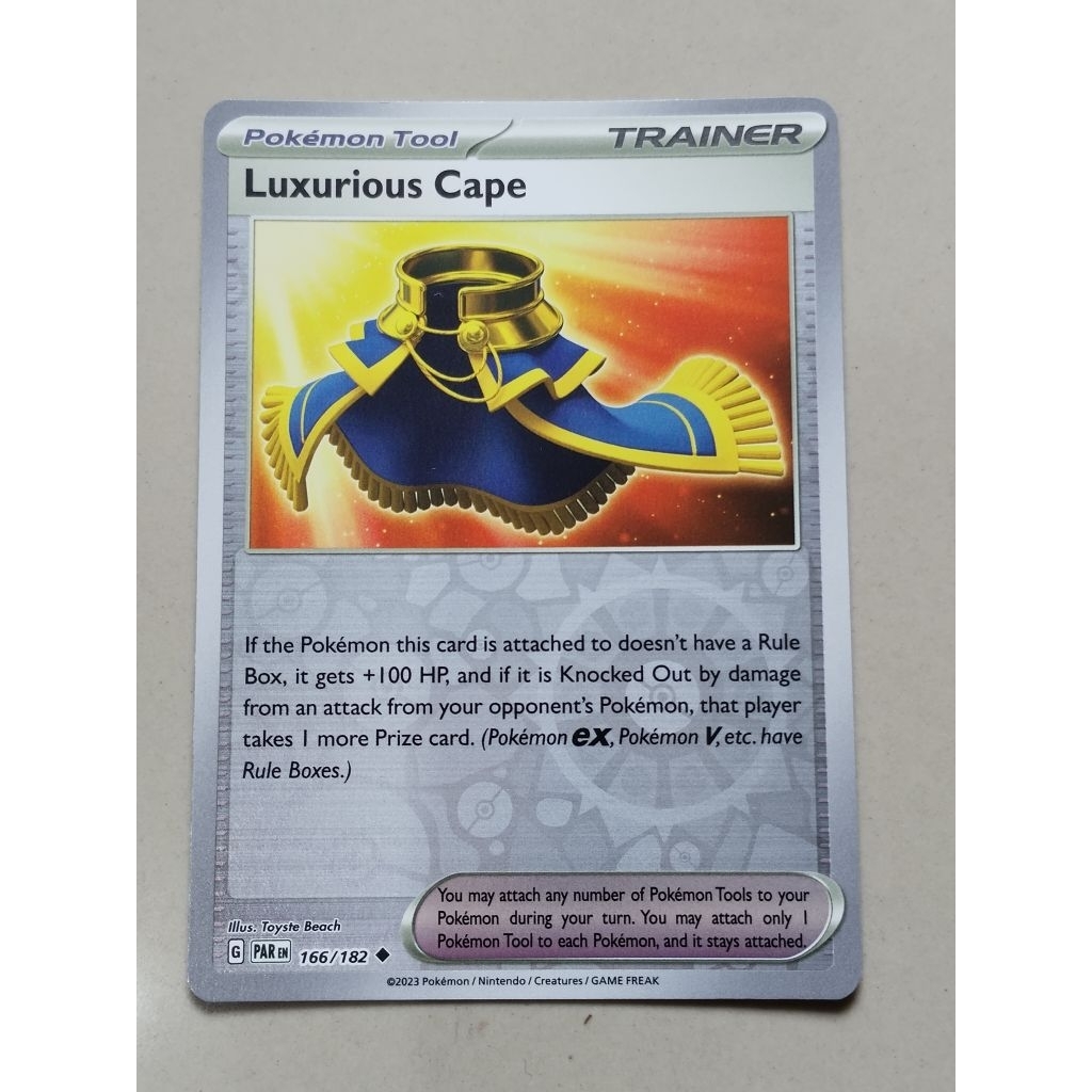 luxurious cape pokemon card value Luxurious Cape - 265/182 - SV04: Paradox Rift [HYPER RARE]