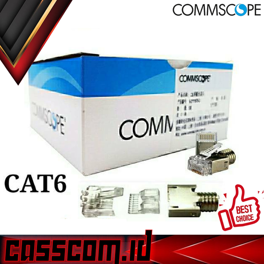 Jual Connector LAN RJ45 Cat6 COMMSCOPE resmi original Cat.6 | Shopee ...