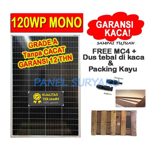 Solar Panel Surya 120wp Mono Solar Cell 120wp Mono Original HQ FREE MC4