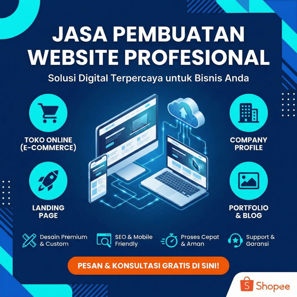 Jasa Pembuatan Website Custom & Profesional - Company Profile, Toko Online, Landing Page & Portofolio