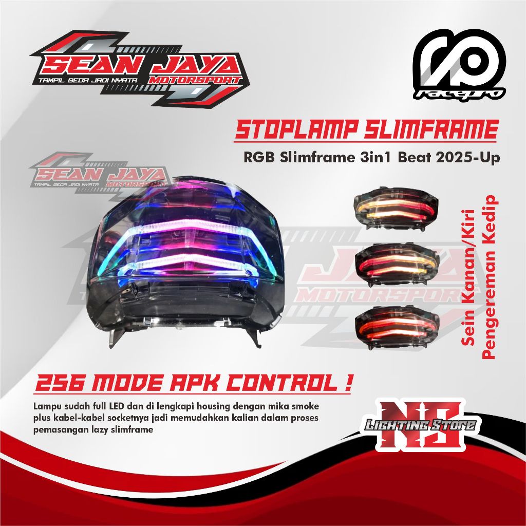 Jual Stoplamp racepro RGB Lazy Slimframe All Beat New 2025 Up Beat ...