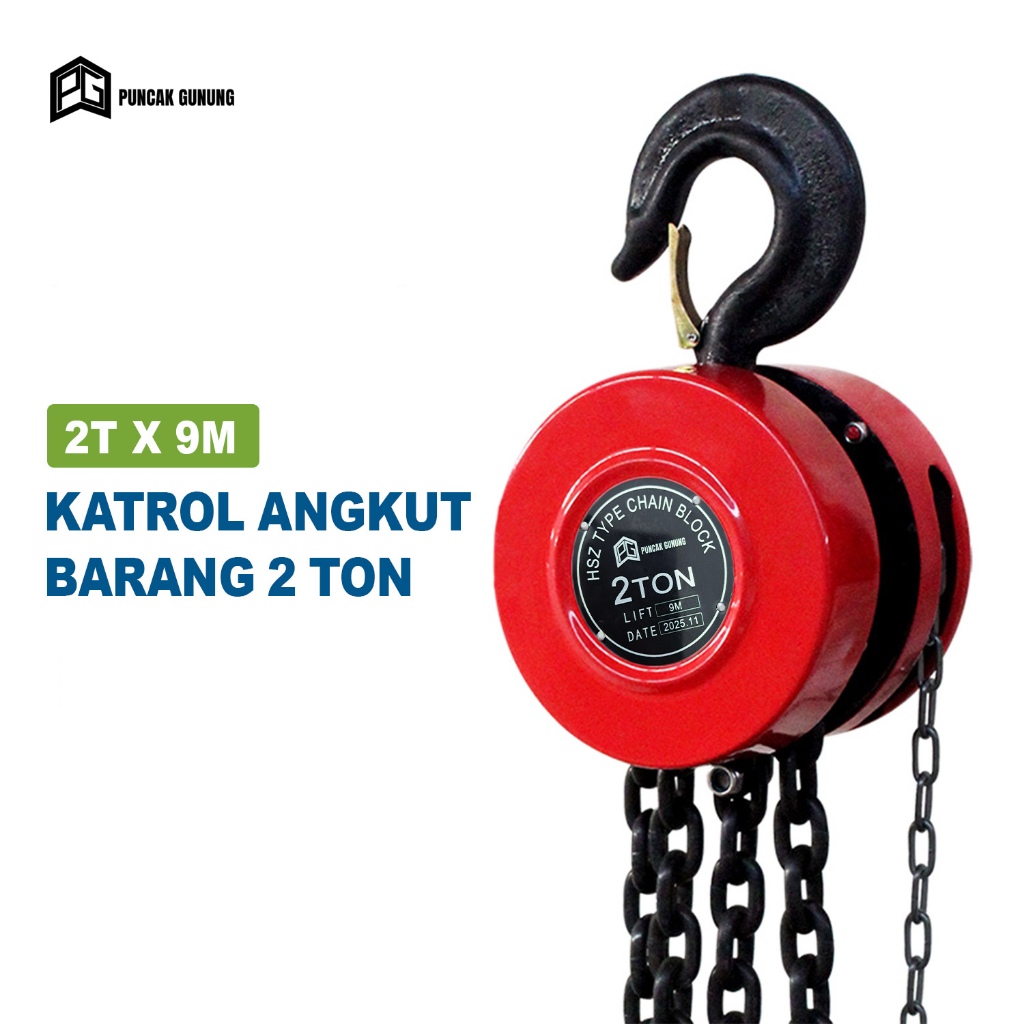 Jual ELITE Katrol Chain Block 2 TON Rantai 9 Meter Katrol Alat Angkat ...