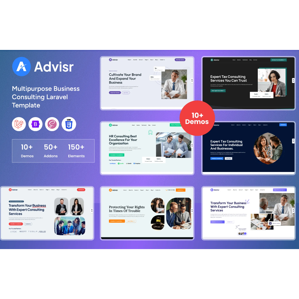 Advisr - Template Laravel 12 Business & Consulting Modern Website