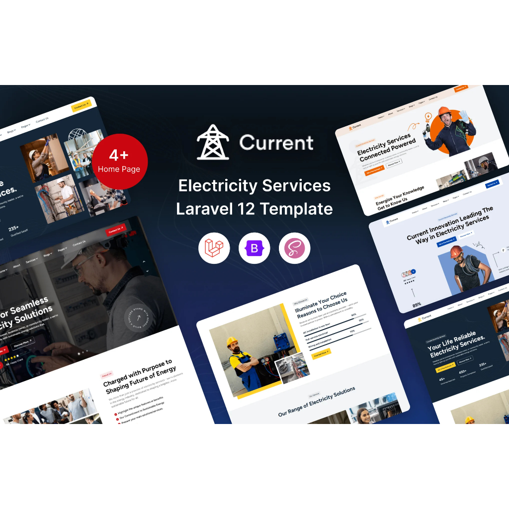 Template Laravel Website Jasa Listrik & Service Profesional
