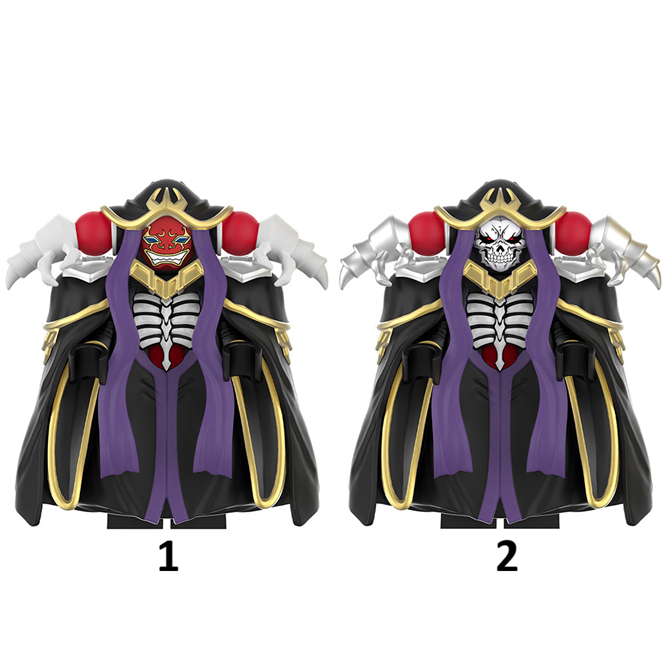 Figura Action Figure Ainz Ooal Gown 10 Cm - PVC Da Collezione Con Volti Intercambiabili, Statua Ornamentale
