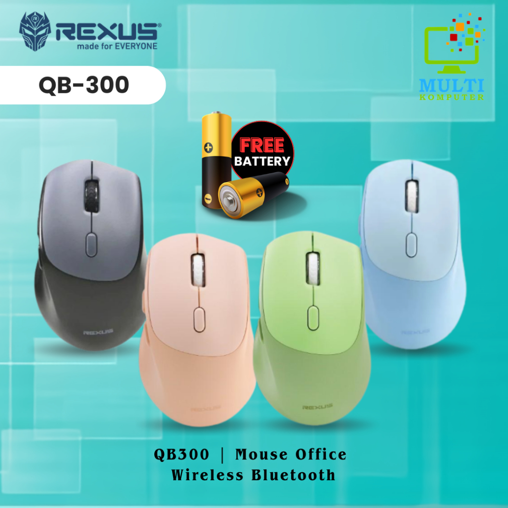 Jual Rexus Mouse Office Wireless Bluetooth QB300 V2 | Shopee Indonesia