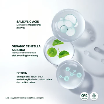 NPURE Acne Cica Power Clear Micellar Water 300ml Make Up Remover Untuk Kulit Berjerawat