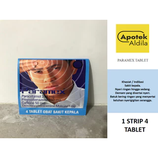 PARAMEX PERSTRIP ISI 4 TABLET UNTUK PUSING, BATUK DAN PILEK