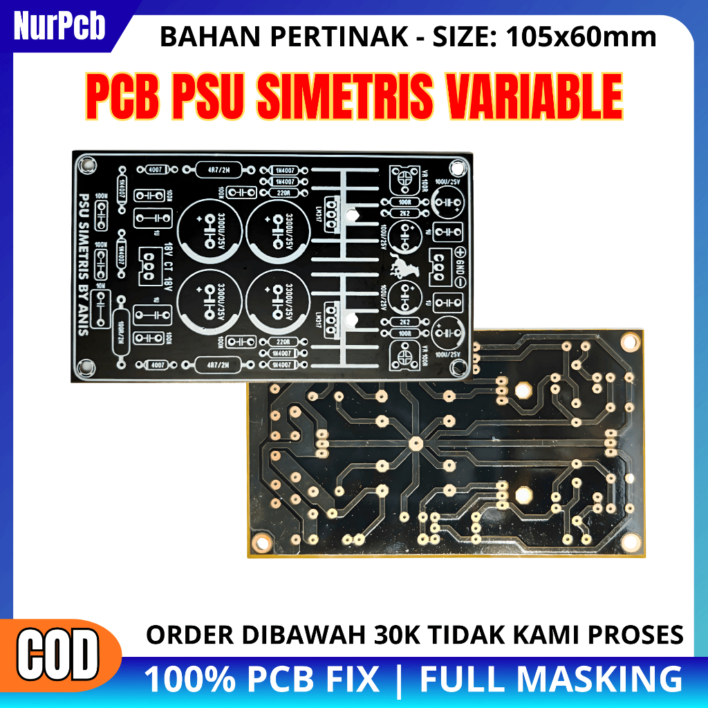 Jual NUR PCB - PCB PSU Power Suplai Variabel Skema Anistardi ...