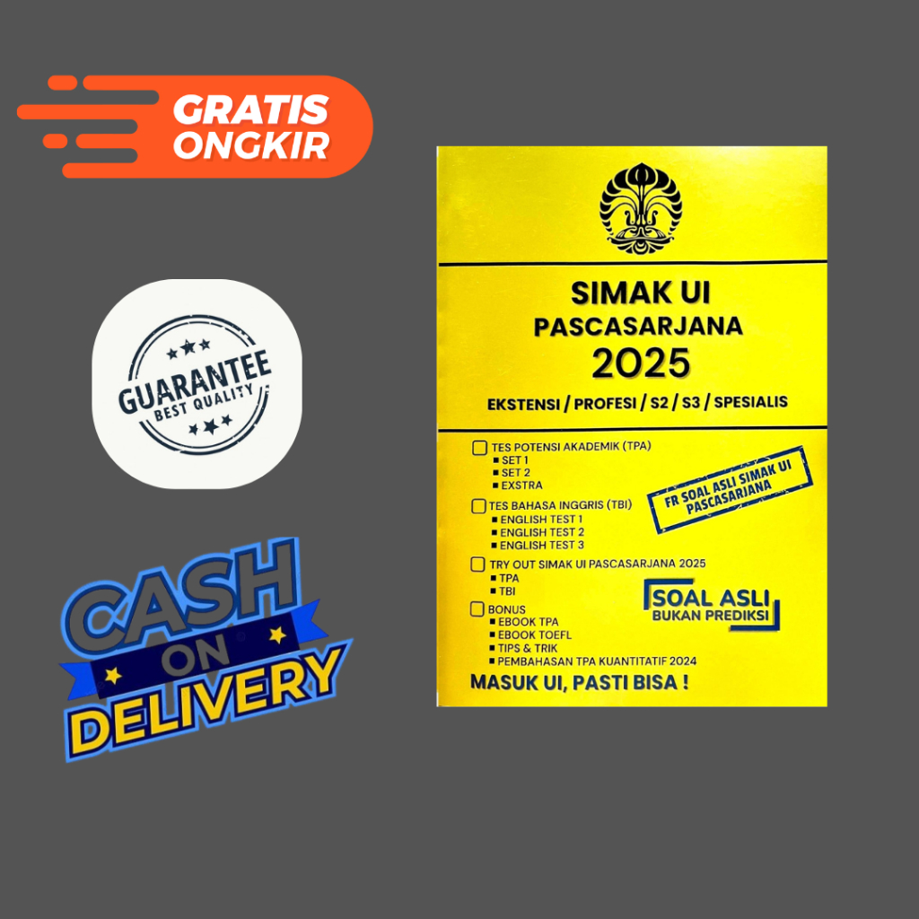 Jual Modul SIMAK UI Pascasarjana 2025 FR Soal Asli + pembahasannya ...