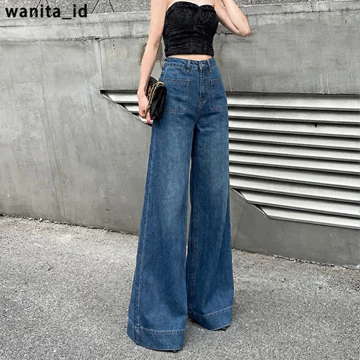 Loose Jeans Panjang Wanita Highwaist Celana Jeans Longgar Kulot Jeans Wanita Baggy Jeans Wanita