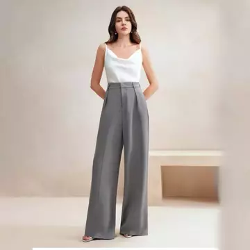 Celana Kerja Wanita Highwaist Loose Pants Jumbo S 3XL Celana Kulot Panjang Premium First Hand