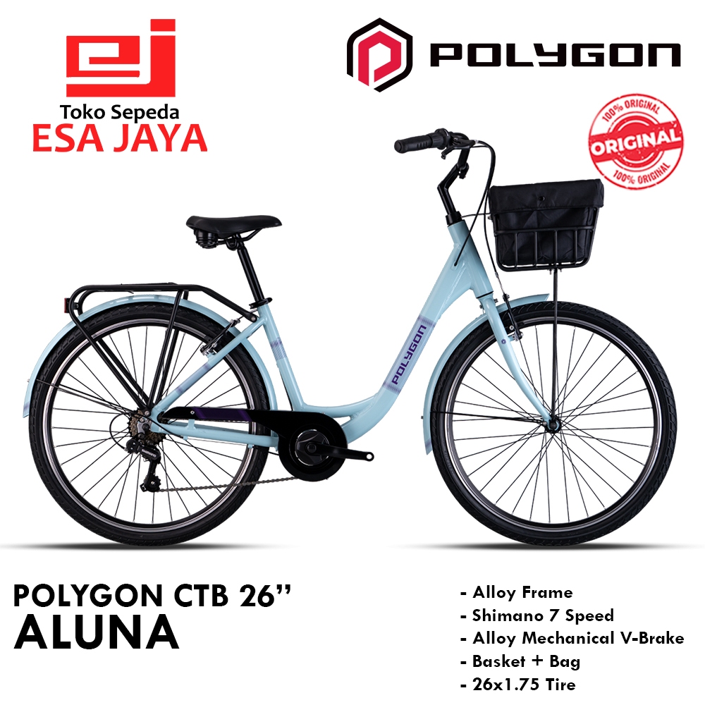 Jual Sepeda Polygon Aluna 26 City Bike 7 Speed – Alloy Sepeda Keranjang ...
