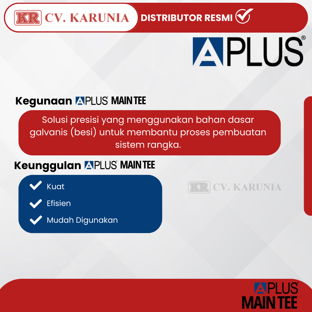 Jual APLUS MAINTEE | RANGKA AKUSTIK MAIN TEE 3,6M | KUALITAS BAIK ...