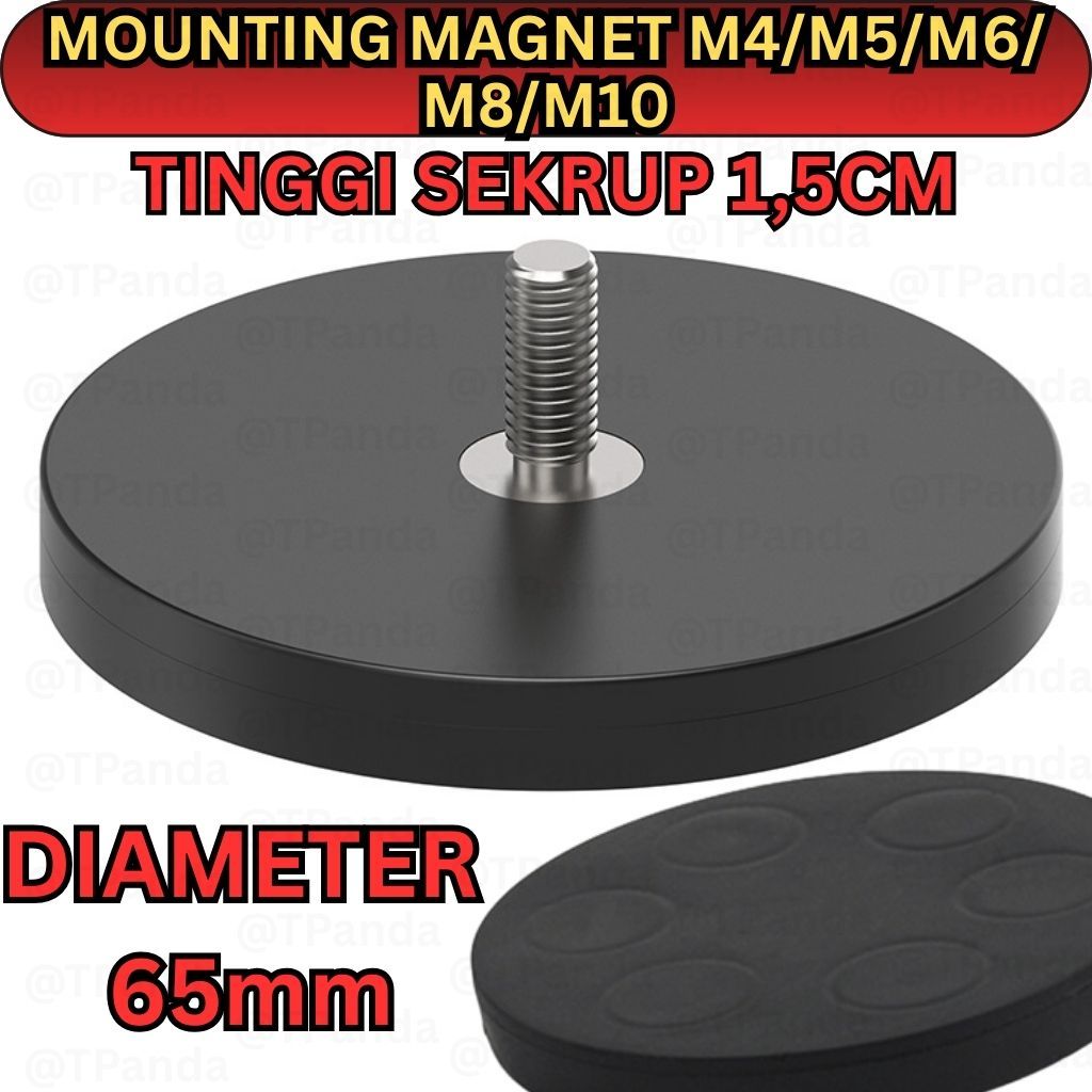 Jual MAGNETIC Mount M4 M5 M6 M8 M10 Sekrup MALE, Magnet Base Holder ...