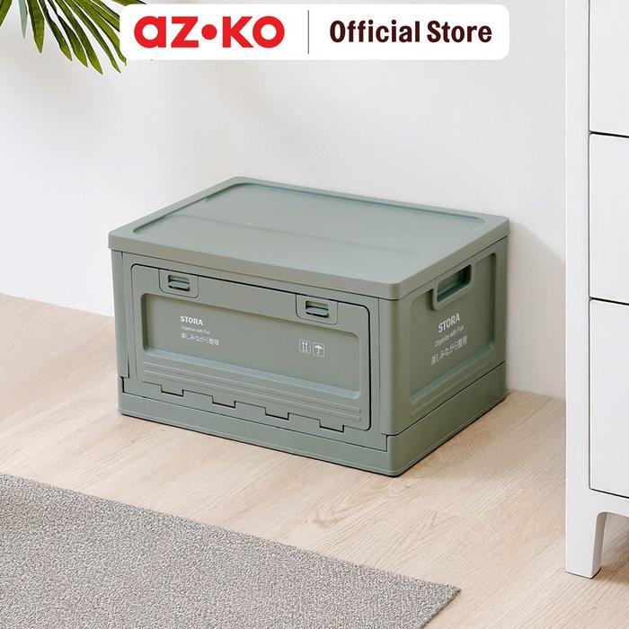 Jual AZKO Stora 50 ltr Kotak Penyimpanan Lipat - Hijau Wadah Kotak ...