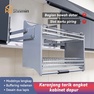 Jual Rak Piring Pull Down 2 Susun Stainless Steel 304 Slowmotion Dish ...