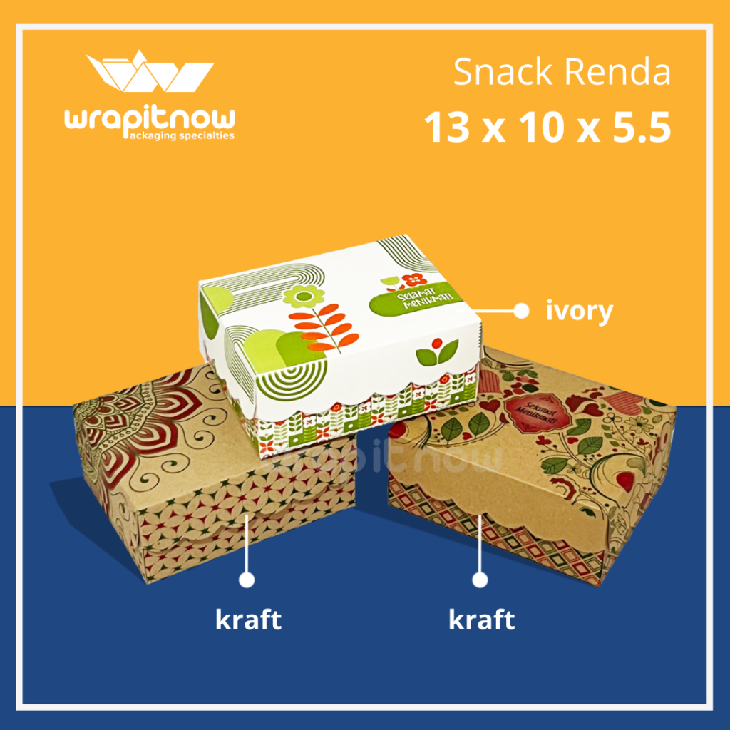 Jual Dus renda 13x10x6 dus snack jajanan pasar hajatan molen pabrik dus ...